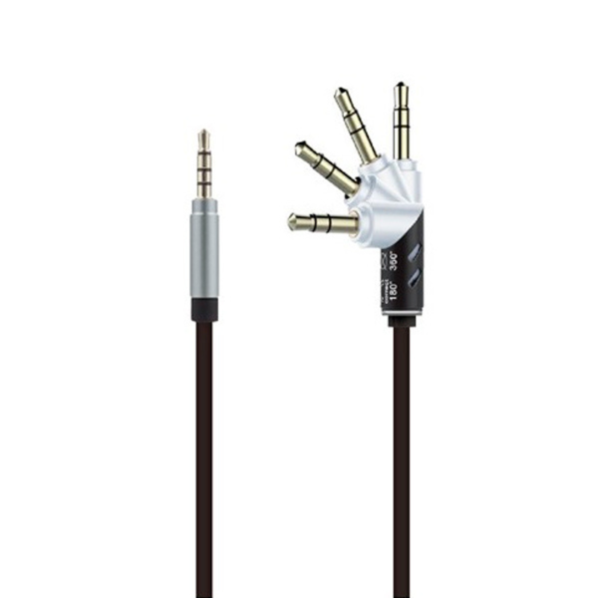 Cable de Audio Auxiliar Macho a Macho con Rotación 1.5Mts-3