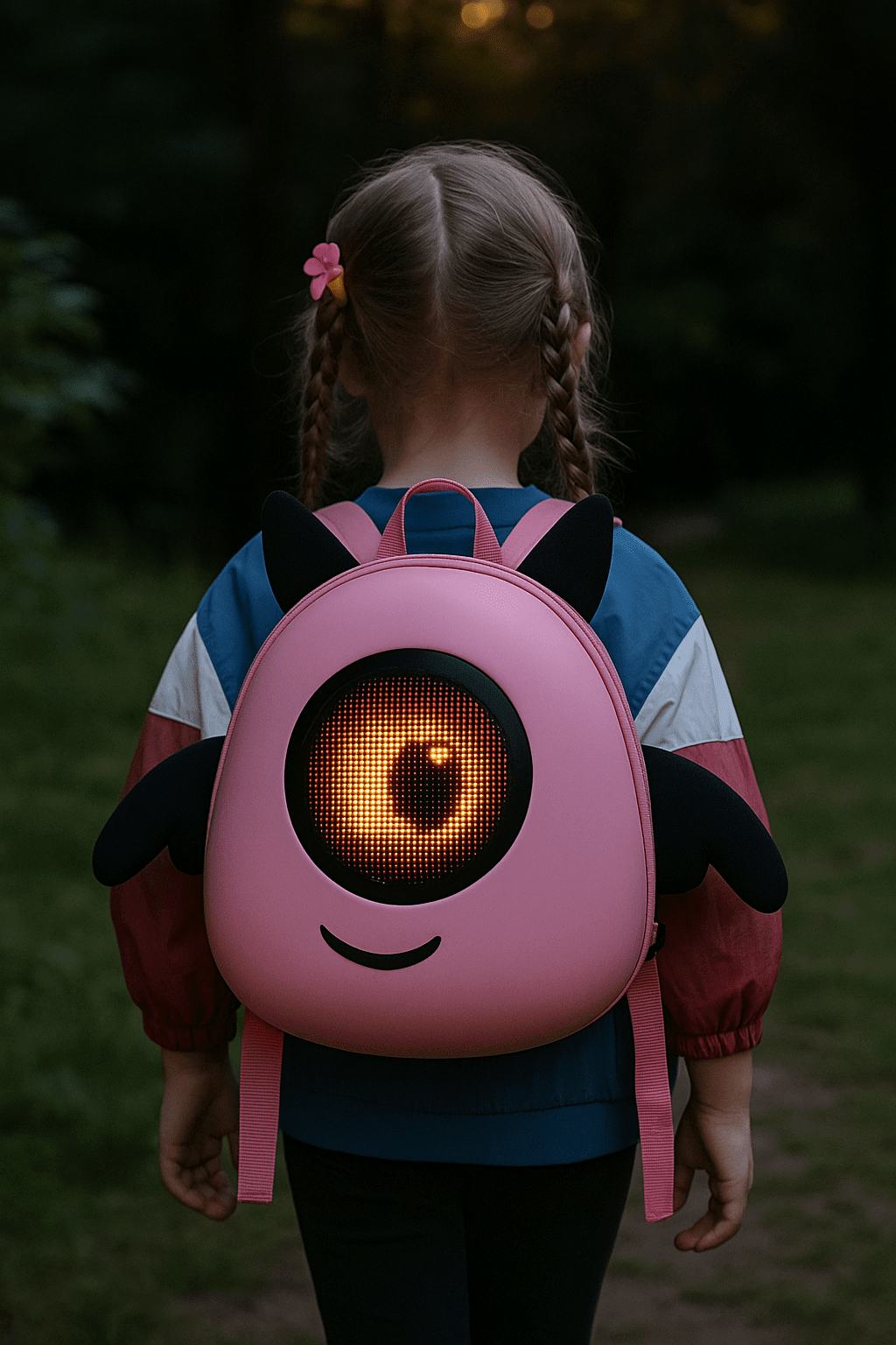 Mochila Infantil con Pantalla LED Diseño Calabaza Impermeable de EVA-3