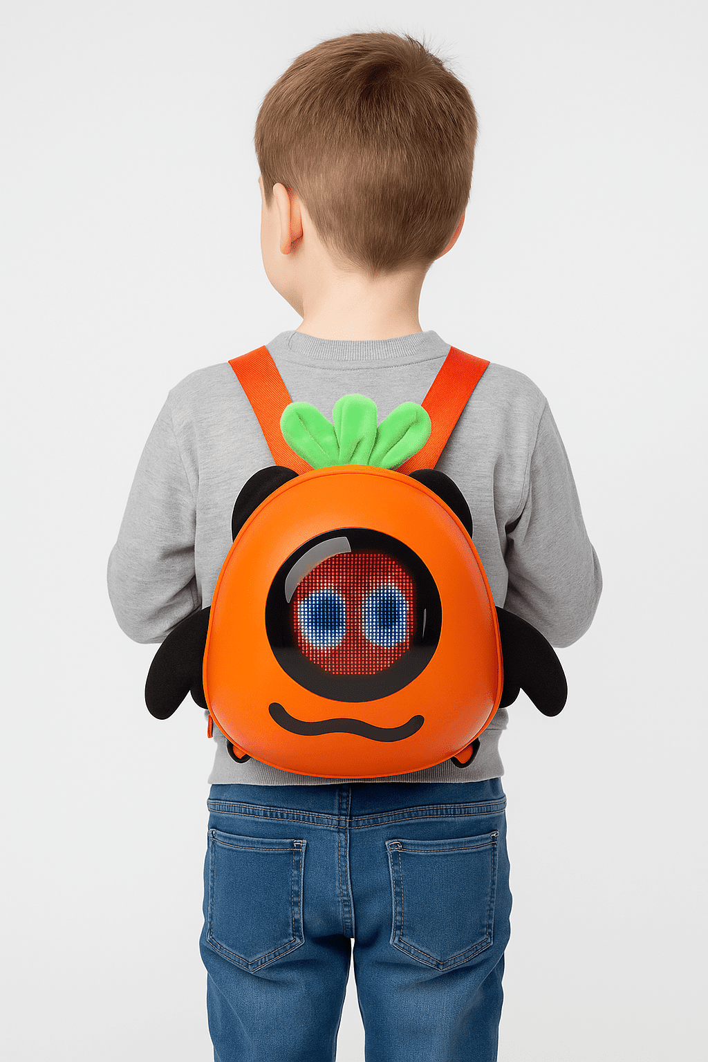 Mochila Infantil con Pantalla LED Diseño Calabaza Impermeable de EVA-6