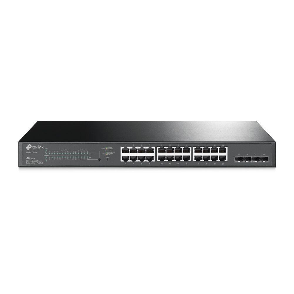 Switch 24 Puertos PoE Gigabit + 4 Puertos SFP TL-SG2428P Rackeable -2