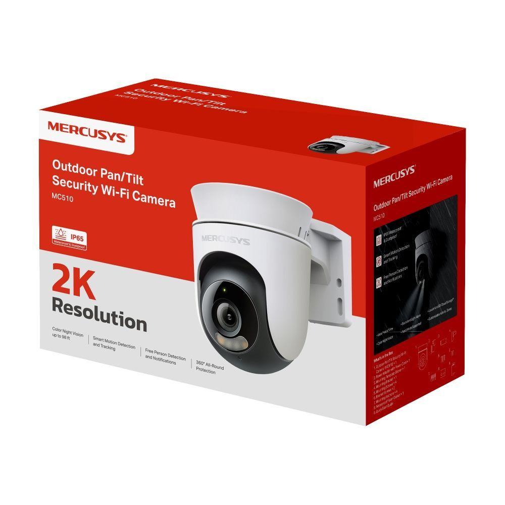 C mara Exterior WiFi Mercusys MC510 2K 3MP Motorizada-0
