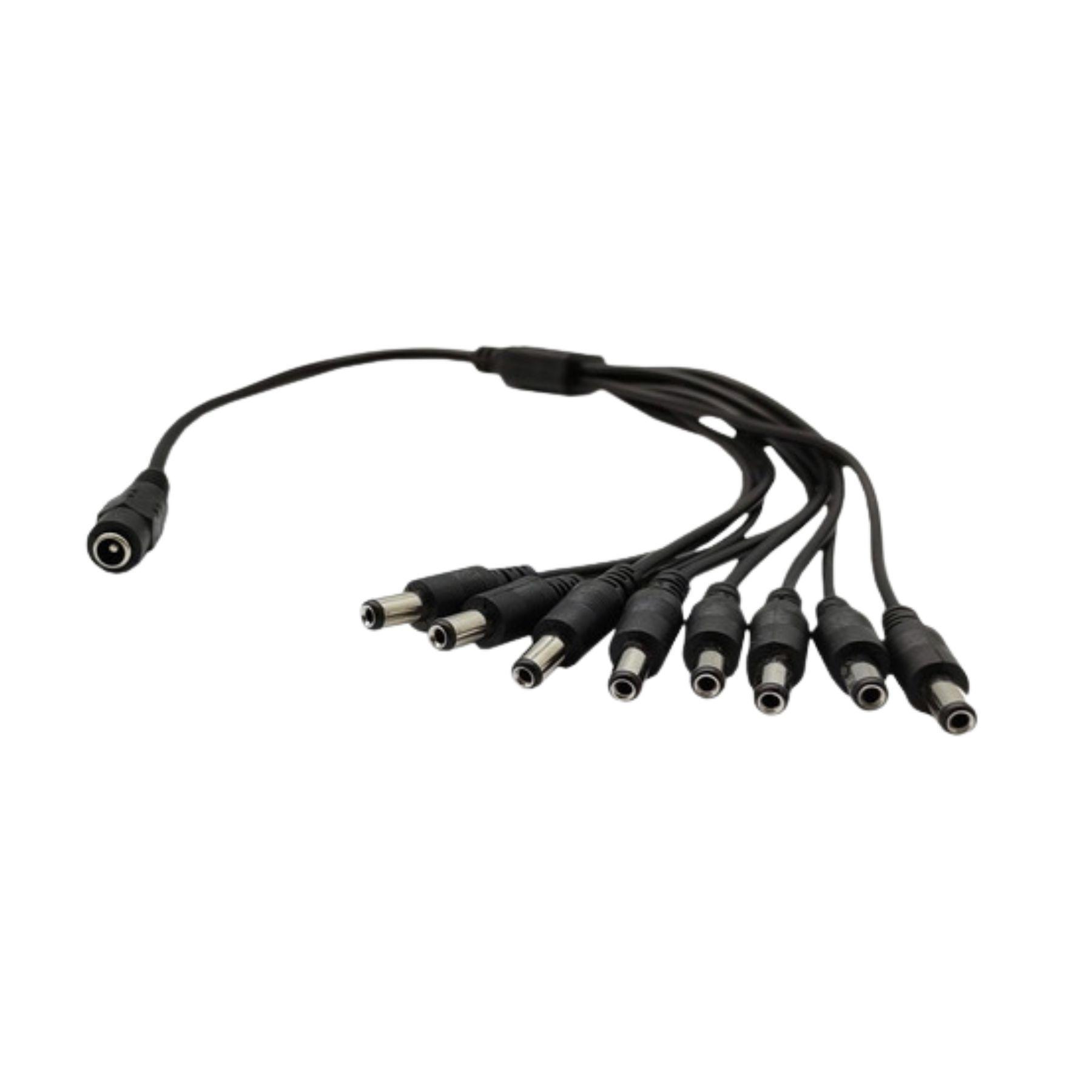 Cable Splitter Dc 5.5x2.5mm / 1x8 Salidas /cctv Para Cámaras-1