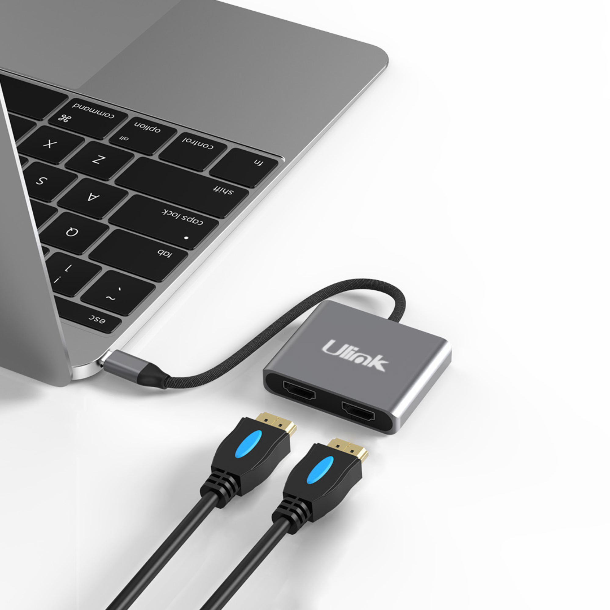 Adaptador USB C a 2 HDMI Material de Aluminio / Calidad -2