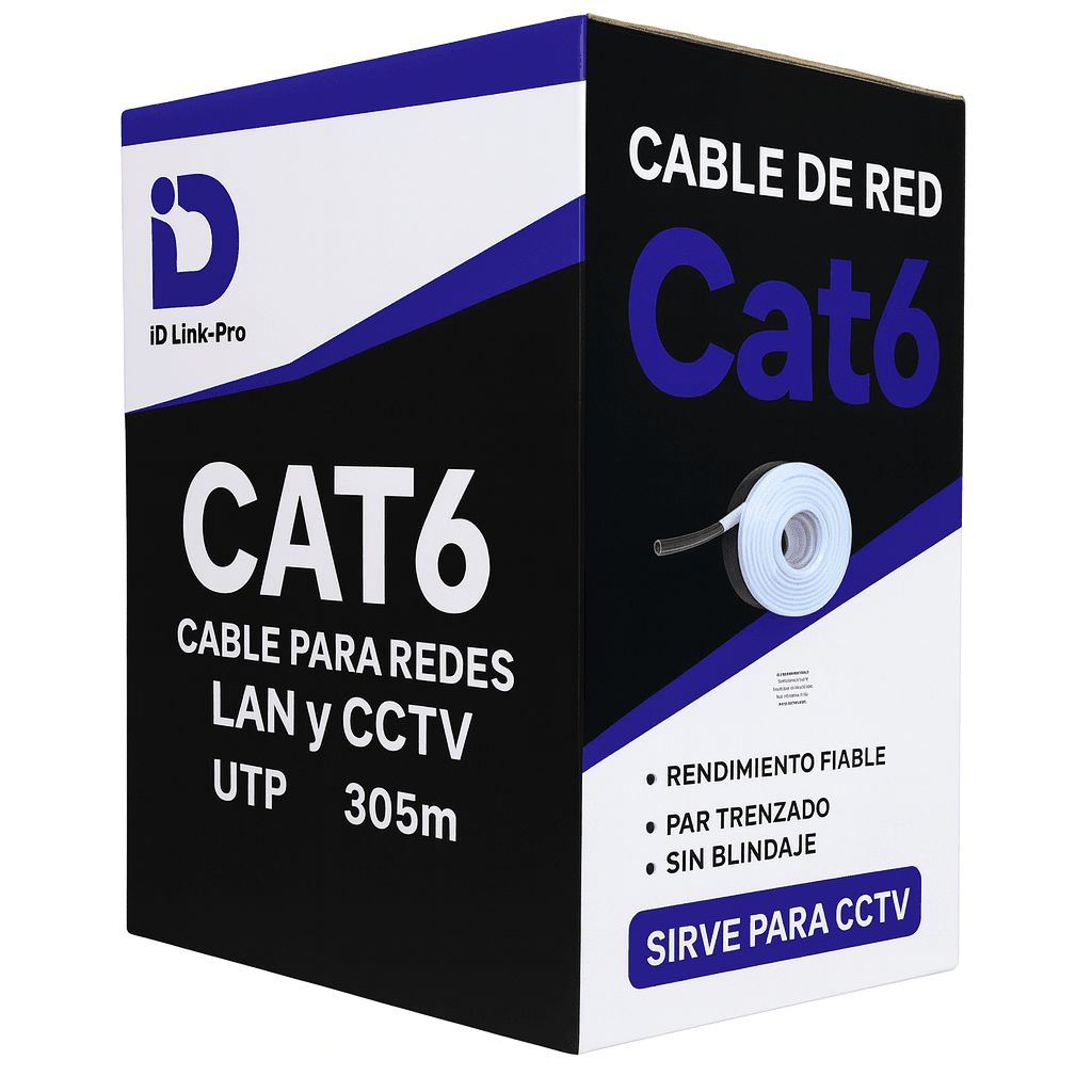 Cable de Red UTP Cat6 305 Metros 23 AWG 0,52 mm CCA Blanco-1