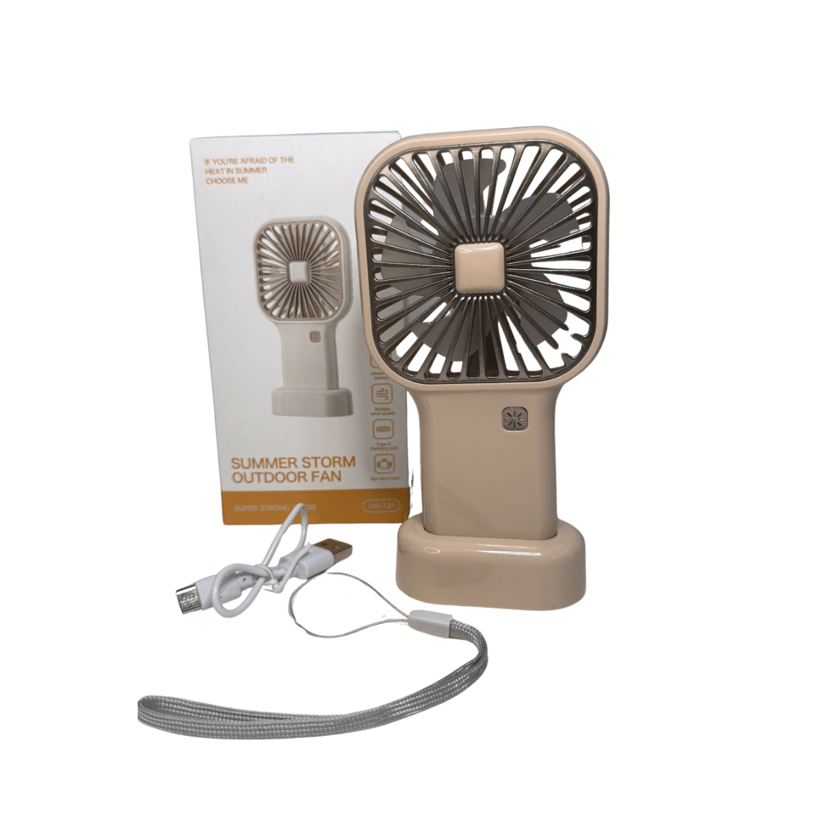 Ventilador Portátil Summer Storm MS-121 Recargable USB de Mano y Escritorio-3