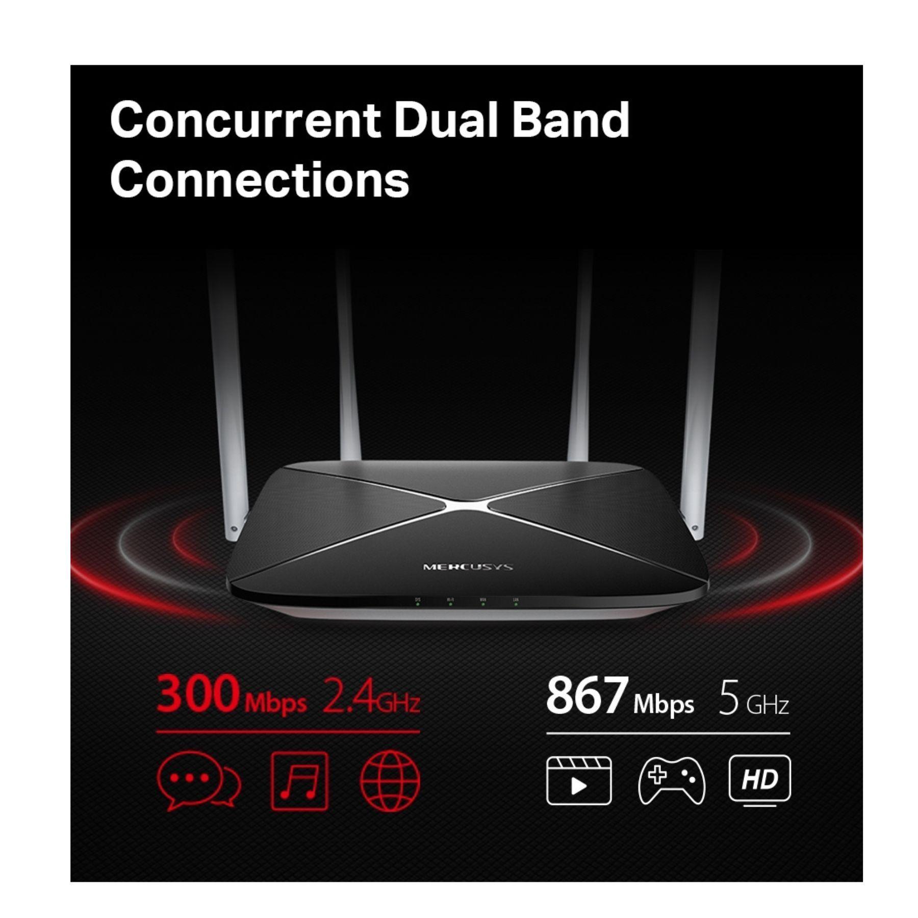 Router Dual Band Gigabit AC1200 Mercusys AC12G-3