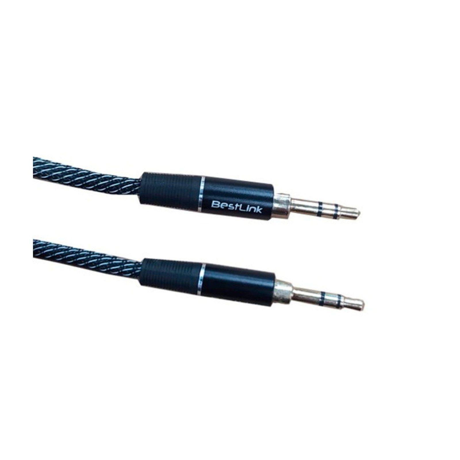 Cable de Audio Auxiliar BestLink BL-CB120 3.5mm 1.2 m Trenzado-0