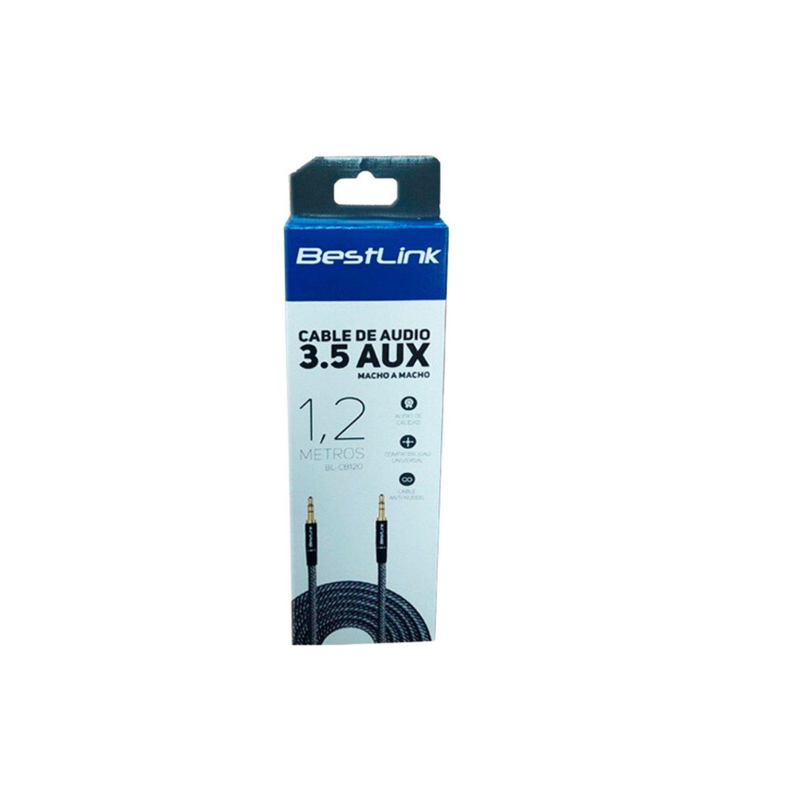 Cable de Audio Auxiliar BestLink BL-CB120 3.5mm 1.2 m Trenzado-4