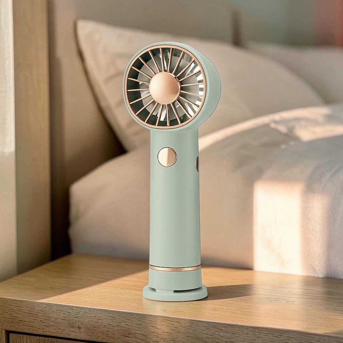 Ventilador Portátil Hurricane Recargable USB con Base de Soporte-2
