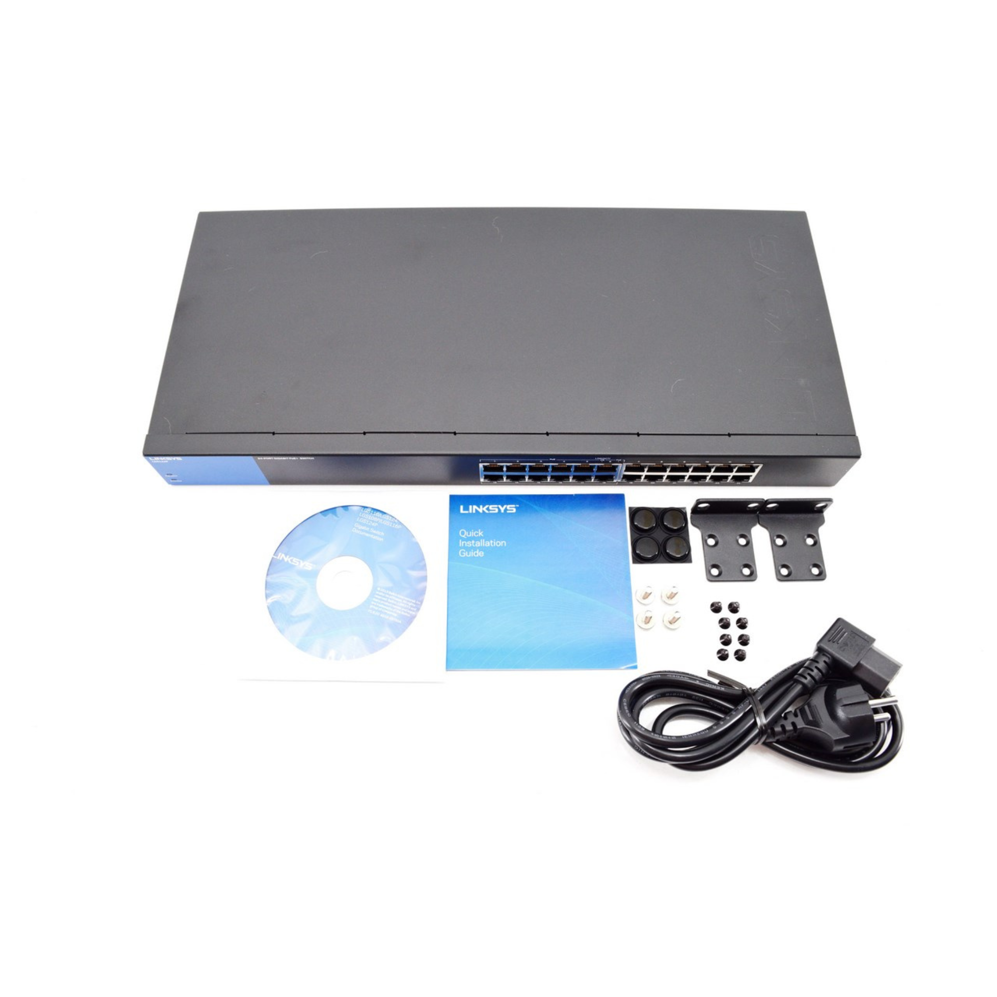 Switch 24 Puertos Gigabit 12 Puertos PoE+ Linksys LGS124P-2
