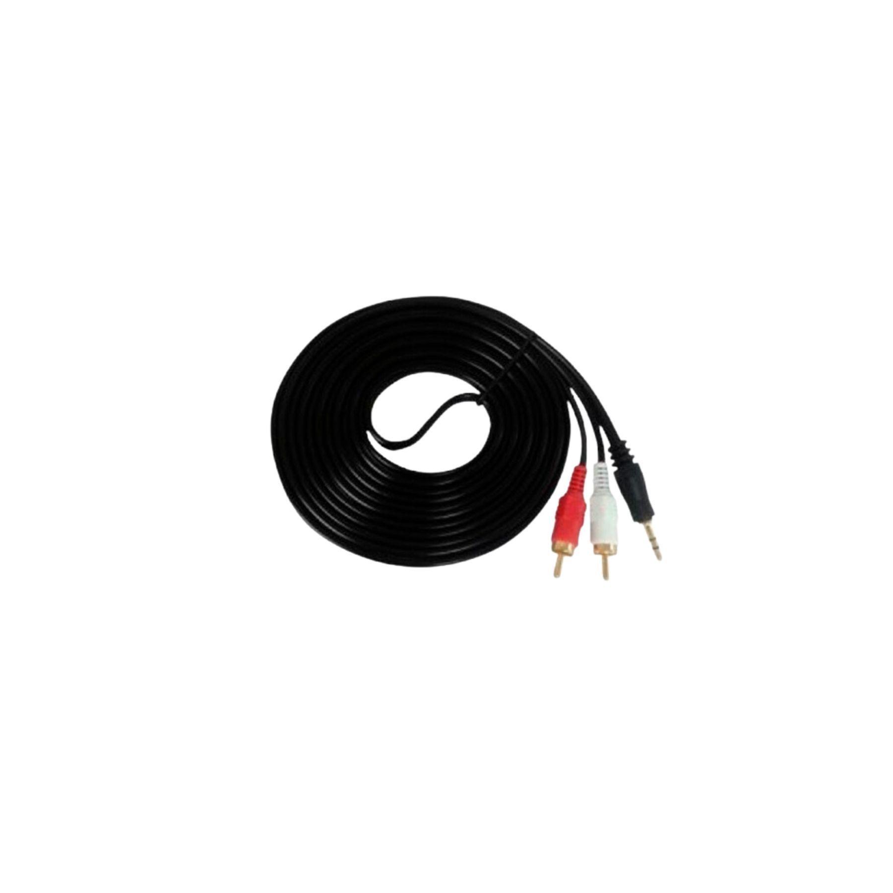 Cable De Audio Plug 3.5mm A 2 RCA 1,5 Metros-0