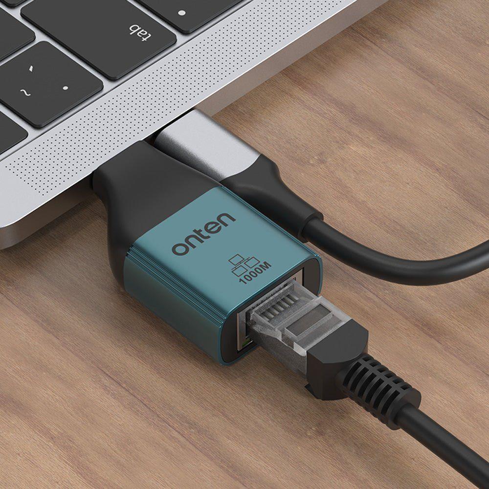 Adaptador USB-C a Ethernet OTN-UC101 Gigabit 10/100/1000 Mbps-2