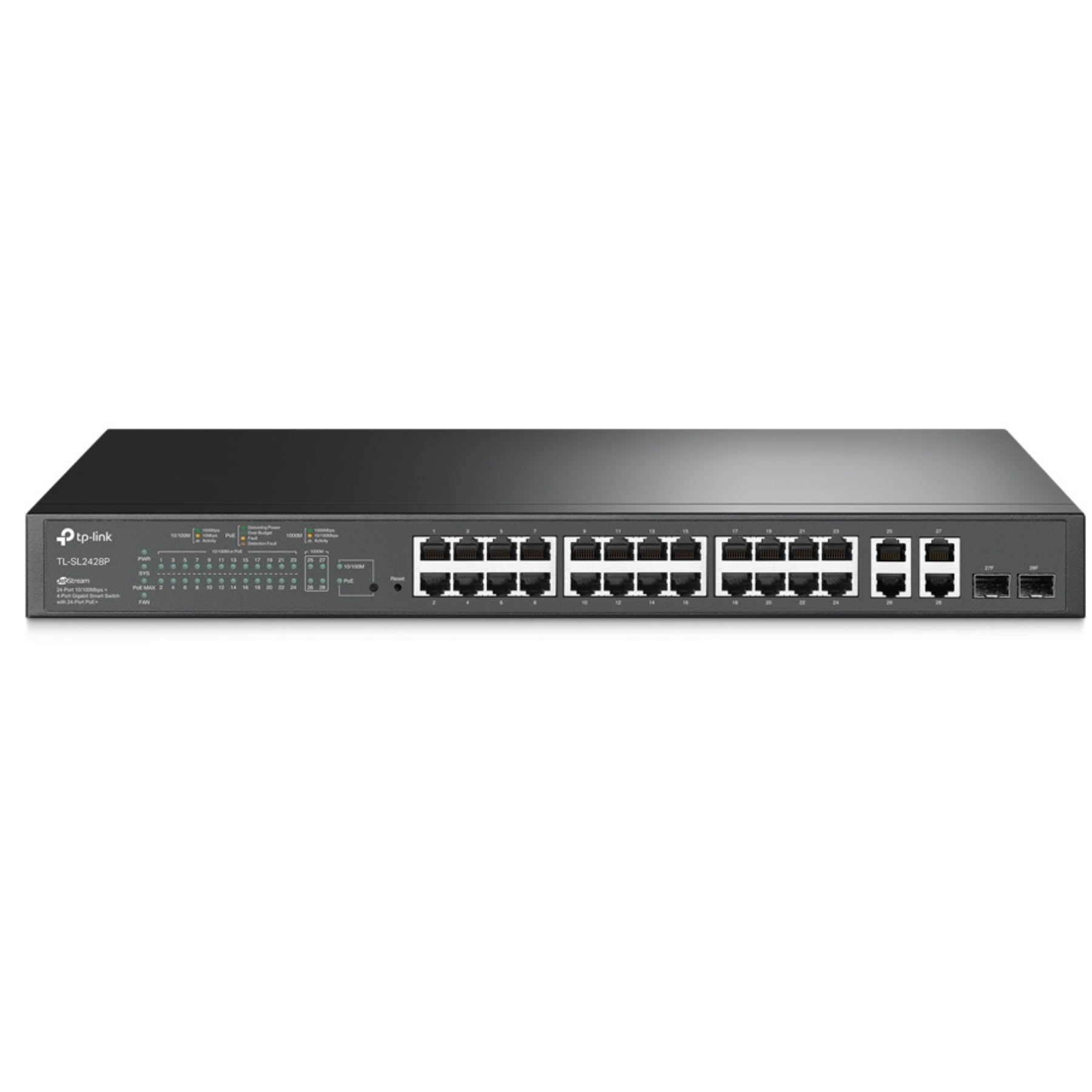 Switch Inteligente 24 Puertos PoE+ 4 Puertos gigabit + 2 SFP TL-SL2428P Omada-3