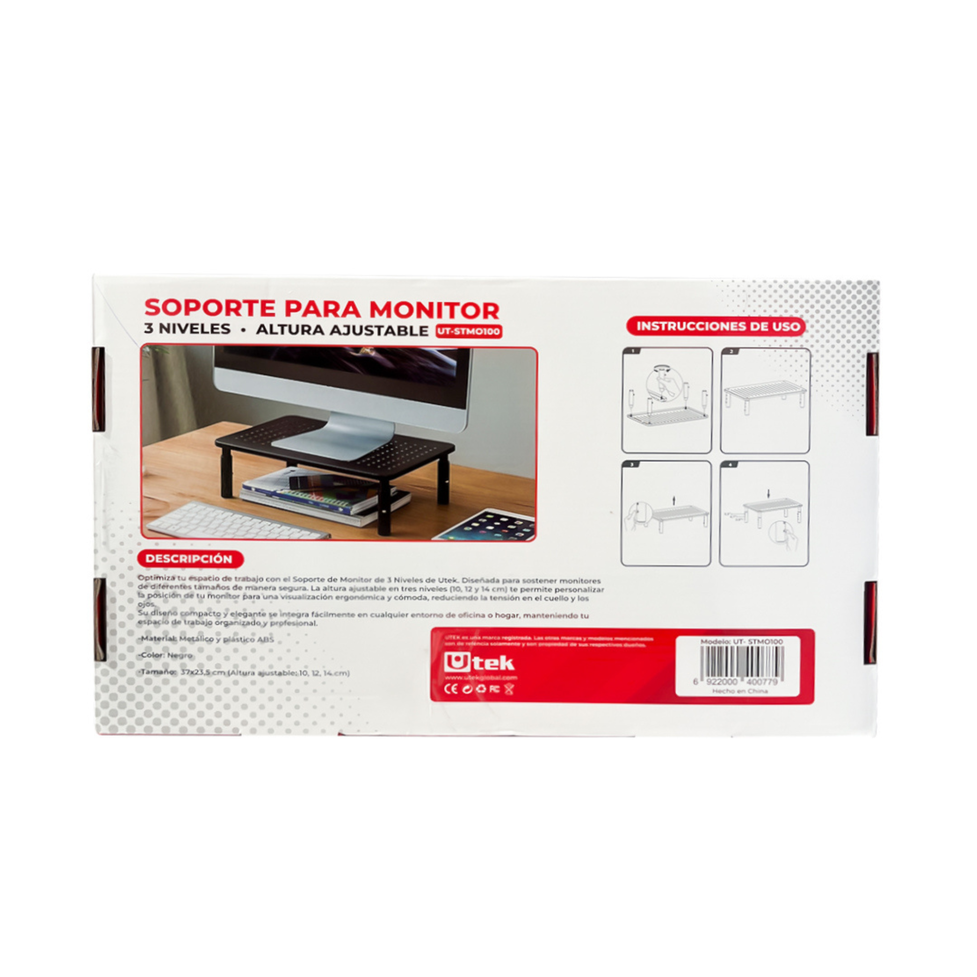 Soporte para Monitor Ajustable en 3 Niveles UT-STMO100-2