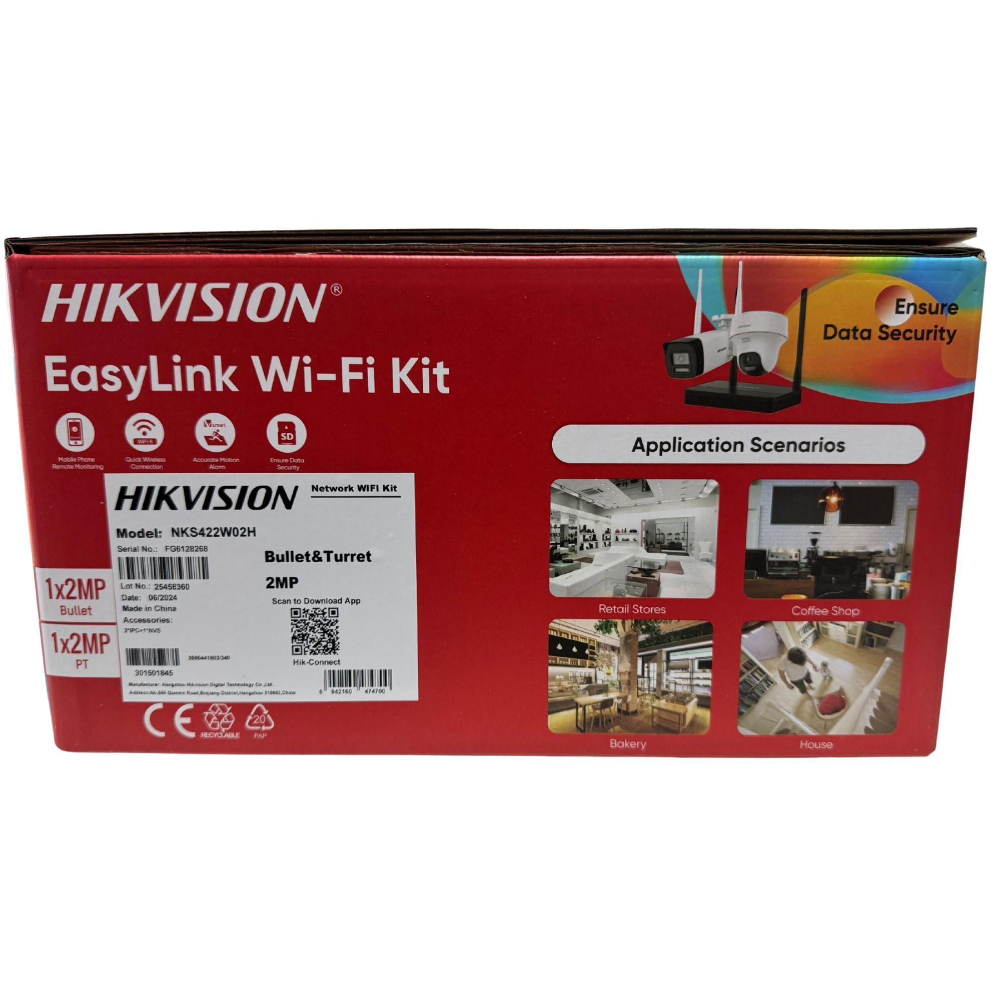 Kit Camaras de Seguridad IP Inalambrico 1 Bullet + 1 Domo + NVS 4CH-1