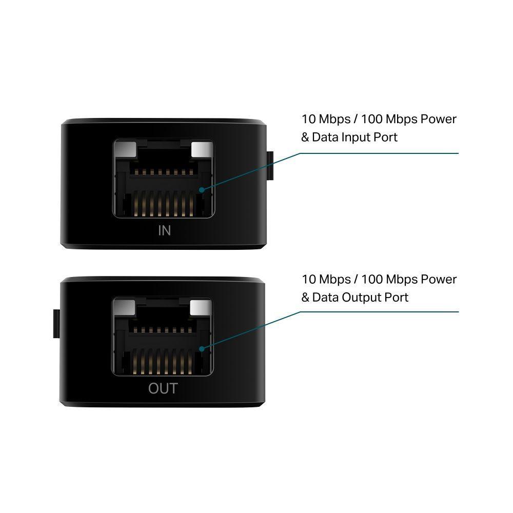 Adaptador Extensor PoE+ Fast Ethernet TL-PoE10E Hasta 250m-3