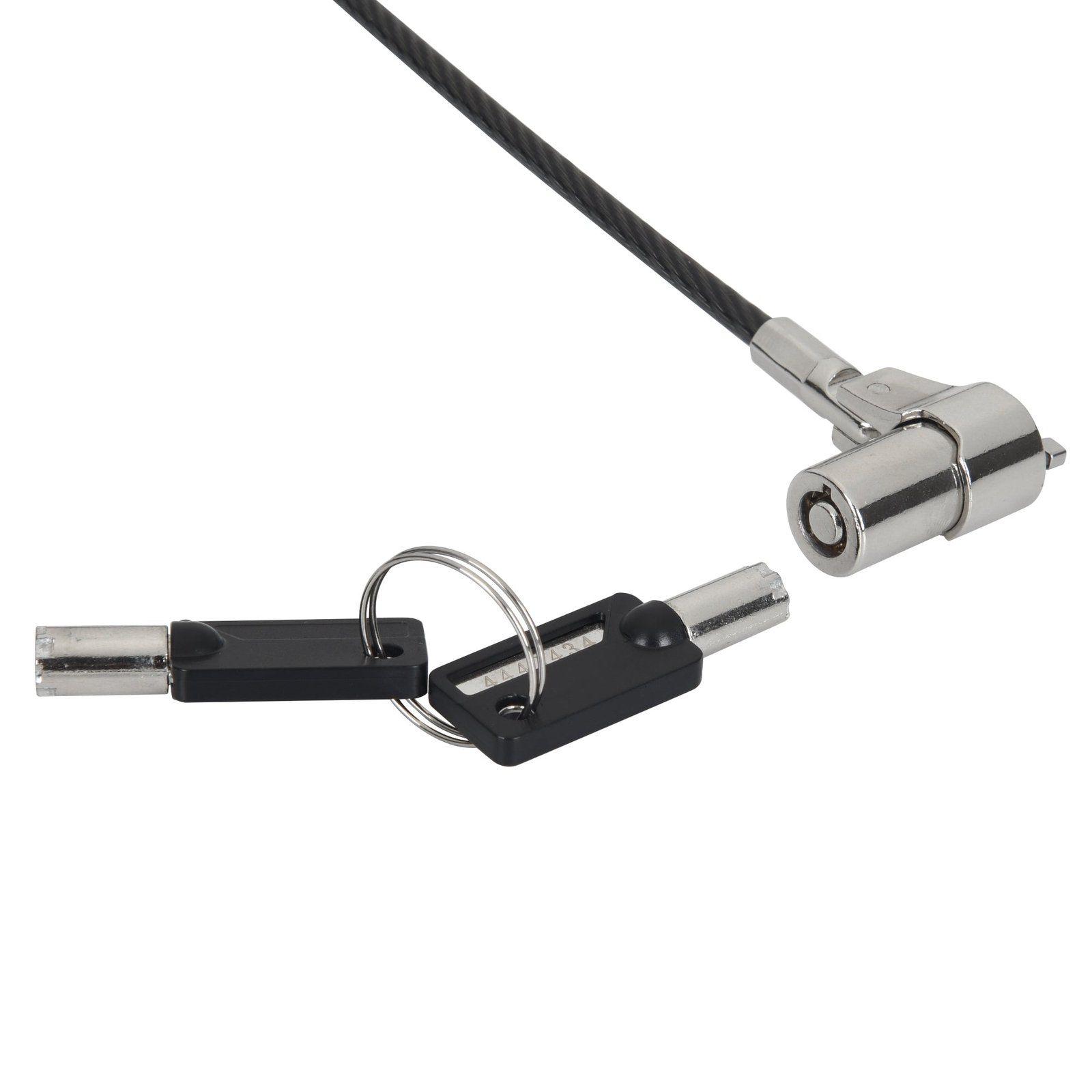 Candado Notebook Utek UT-LK080K Slot Nano con Llave y Cable de Acero 1.8 m-1