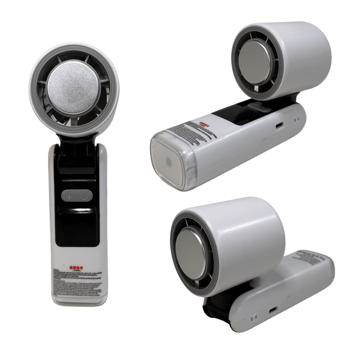 Ventilador Portátil con Pantalla Digital y Linterna LED Recargable USB-0
