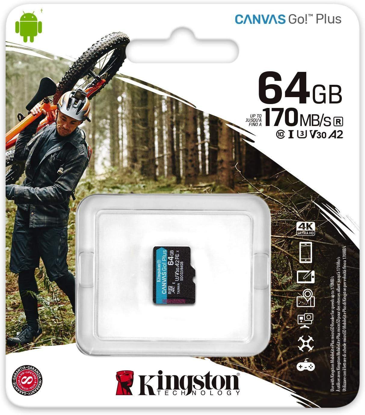 Tarjeta De Memoria 64GB Canvas Go plus 170MB/s SDCG3/64GBSP-2