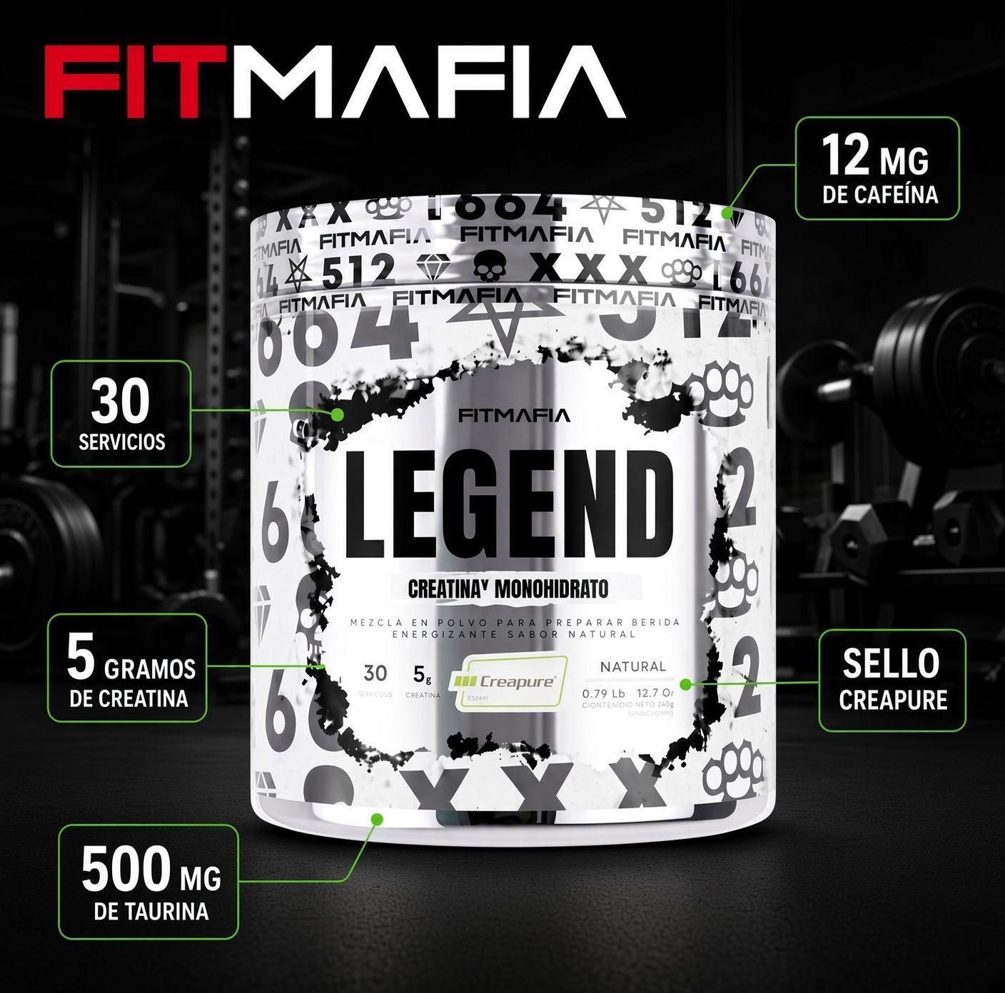Creatina Legend 360gr con Cafeina y Taurina-2