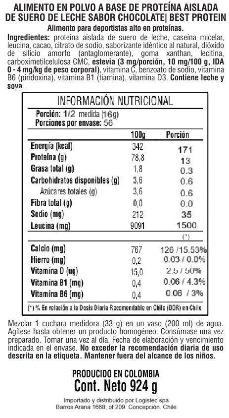 PROTEINA BEST PROTEIN 28 SERVICIOS SABOR CHOCOLATE-1