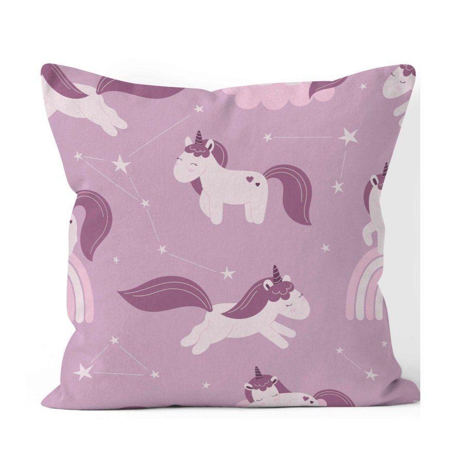 Cojin 45x45 Con Relleno Unicornio Lino Poly -0