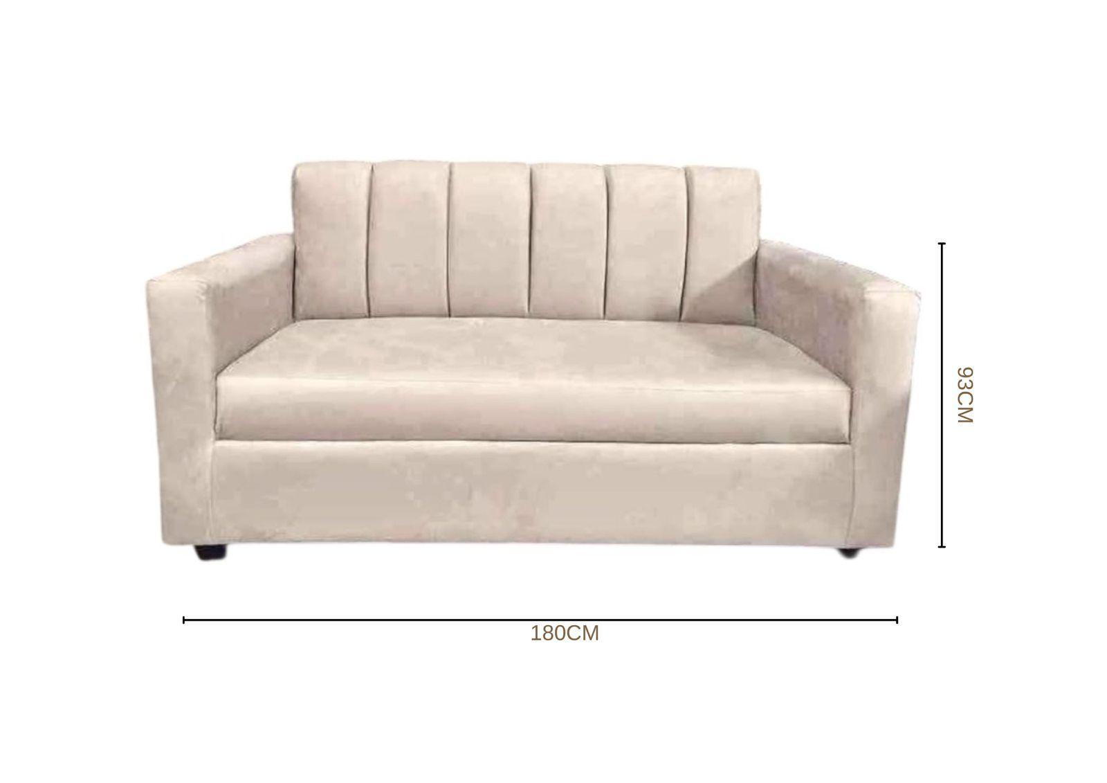 SOFA SOFIA TUBULAR 2 CUERPOS FELPA BEIGE-2