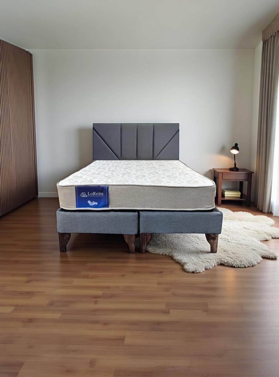 CAMA EUROPEA 2 PLAZAS LINEAL LINO-1