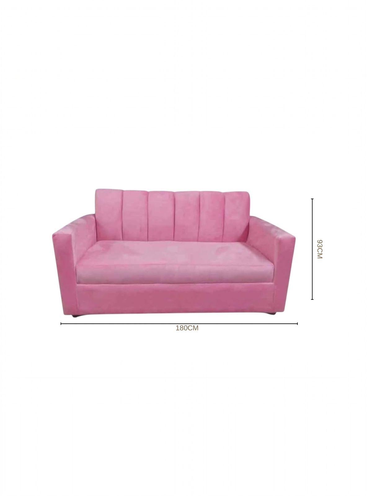 SOFA SOFIA TUBULAR 2 CUERPOS FELPA ROSA BARBIE-2