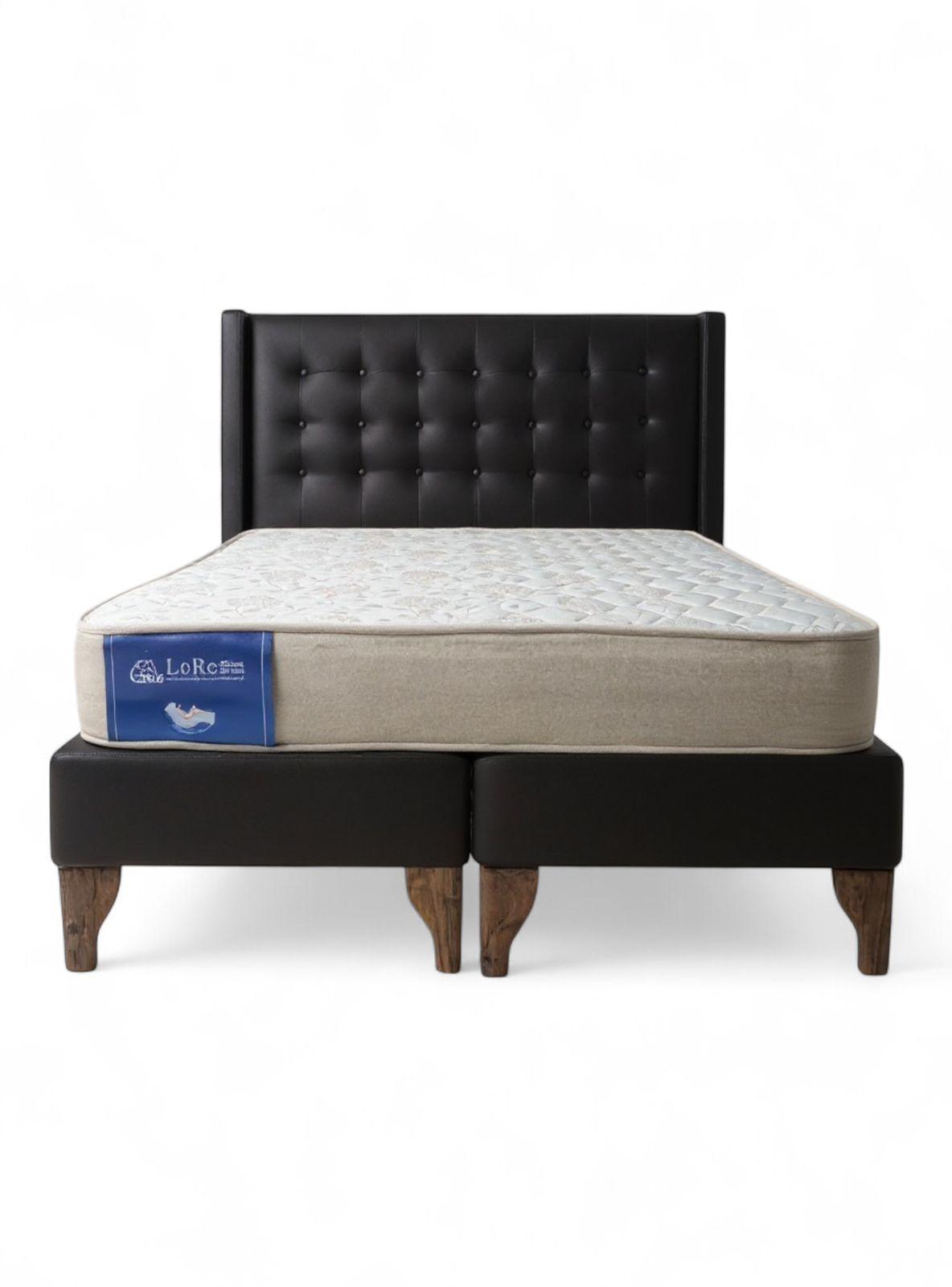 CAMA EUROPEA RESPALDO A PISO BOTONES FELPA-0