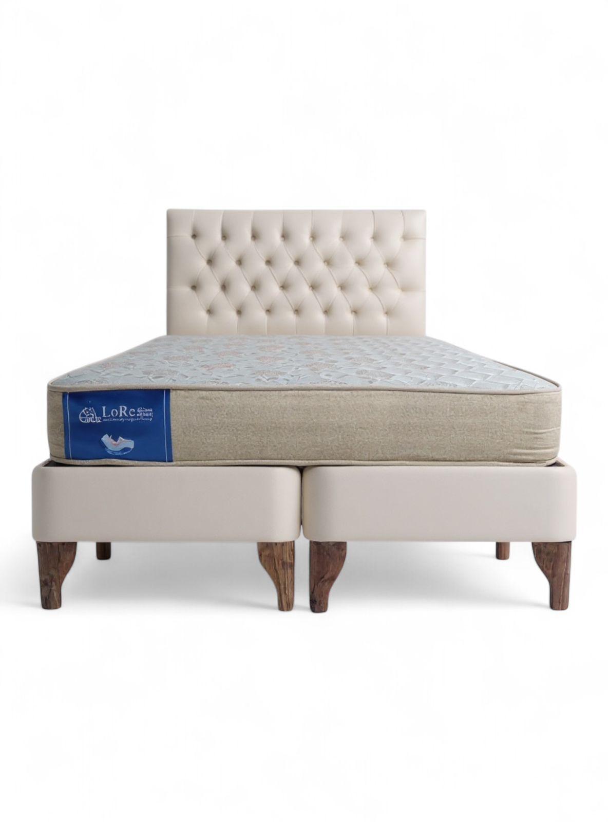 CAMA EUROPEA 2P BEIGE CRUDO CAPITONE FELPA-0