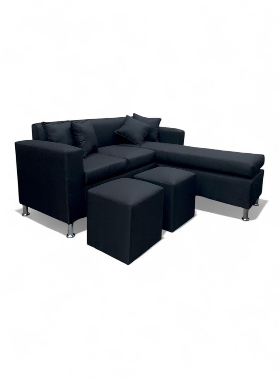 SOFA SOFIA EN L NEGRO LINO-0