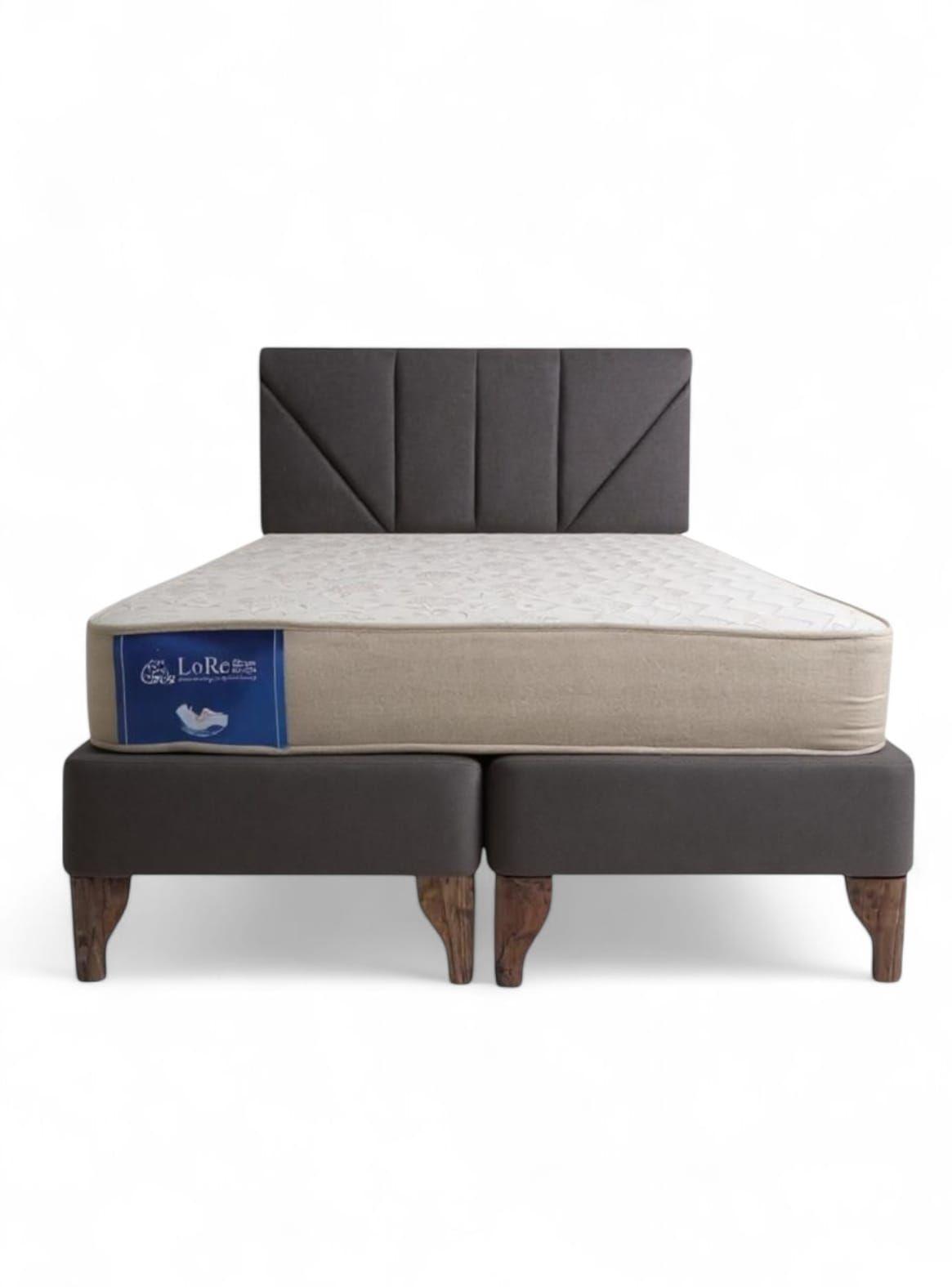CAMA EUROPEA EN LINEA HV GRIS LINO 2P-0