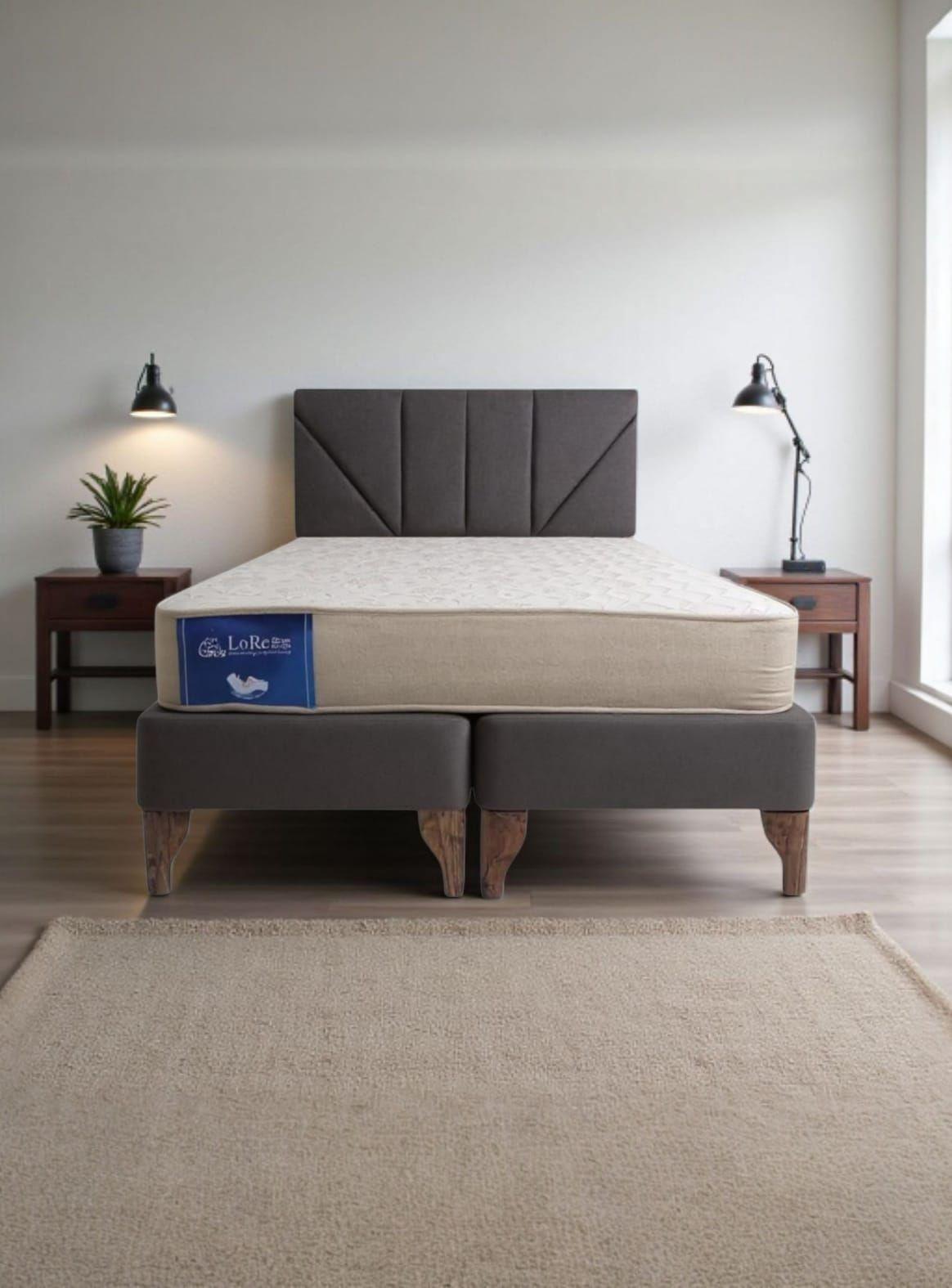 CAMA EUROPEA EN LINEA HV GRIS LINO 2P-1