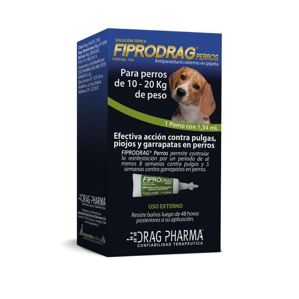 Pipeta Fiprodrag Antipulga Perros De 10 A 20 Kg-0