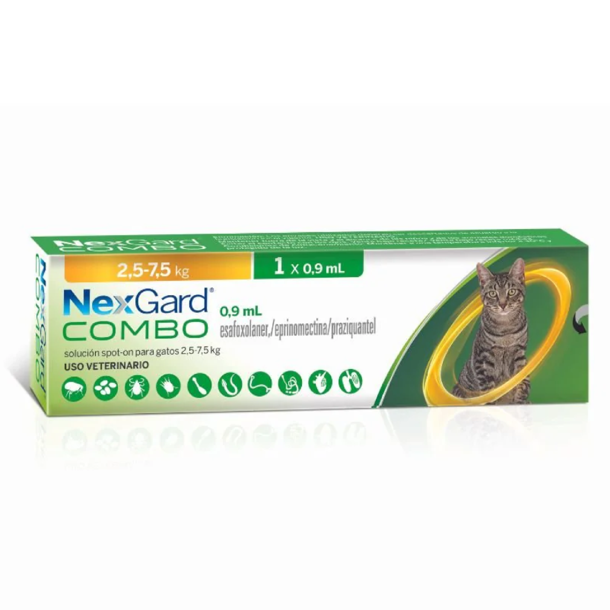 NEXGARD COMBO GATO 2.5 A 7.5 KG ANTIPARASITARIO INTERNO Y EXTERNO-1