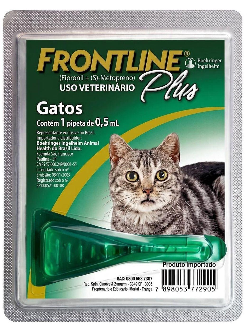 Frontline Plus Pipeta Gato Pulgas Y Garrapatas-0