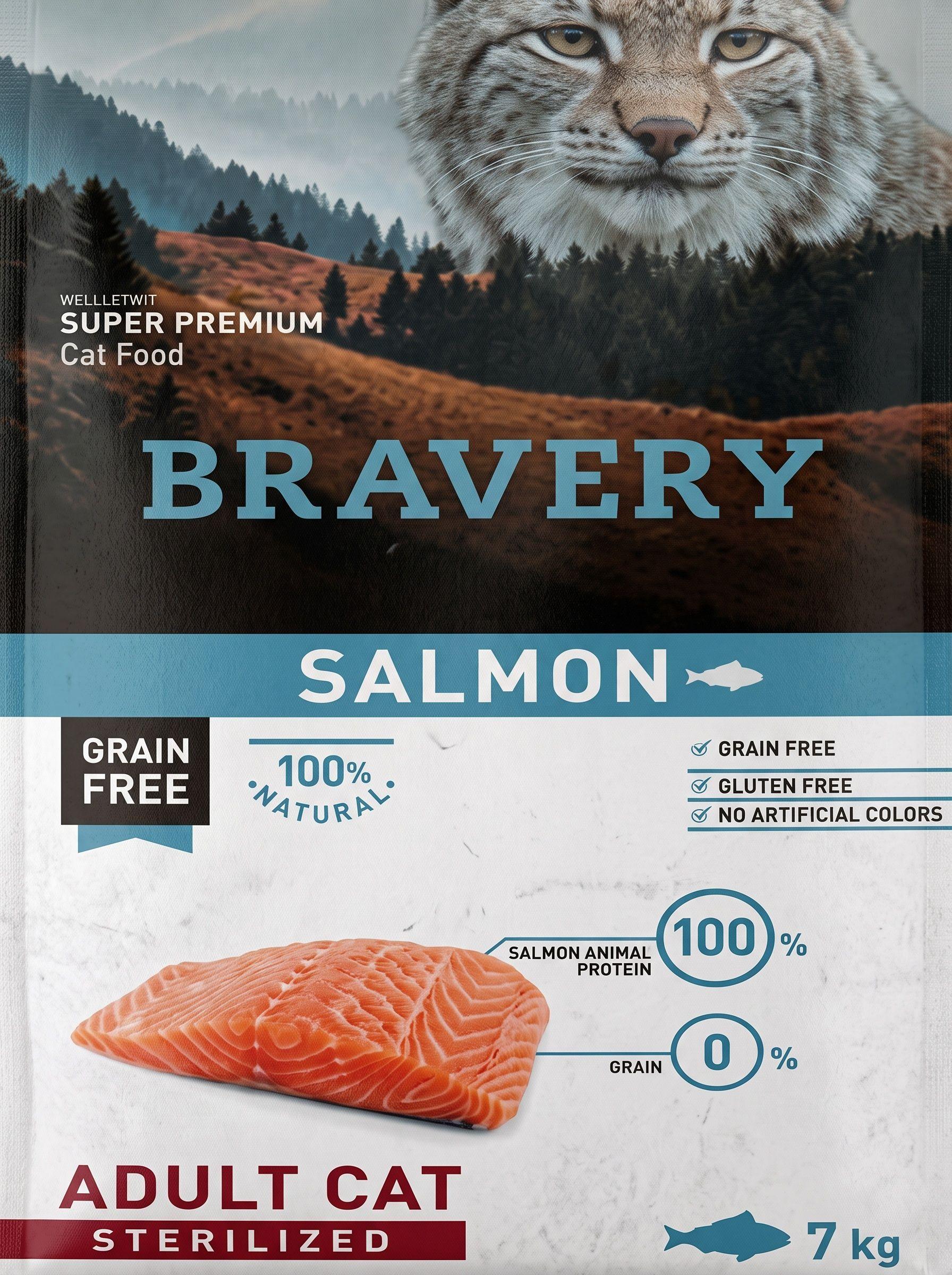 Bravery Gato Adulto Salmon Esterilizado 7 Kg-2