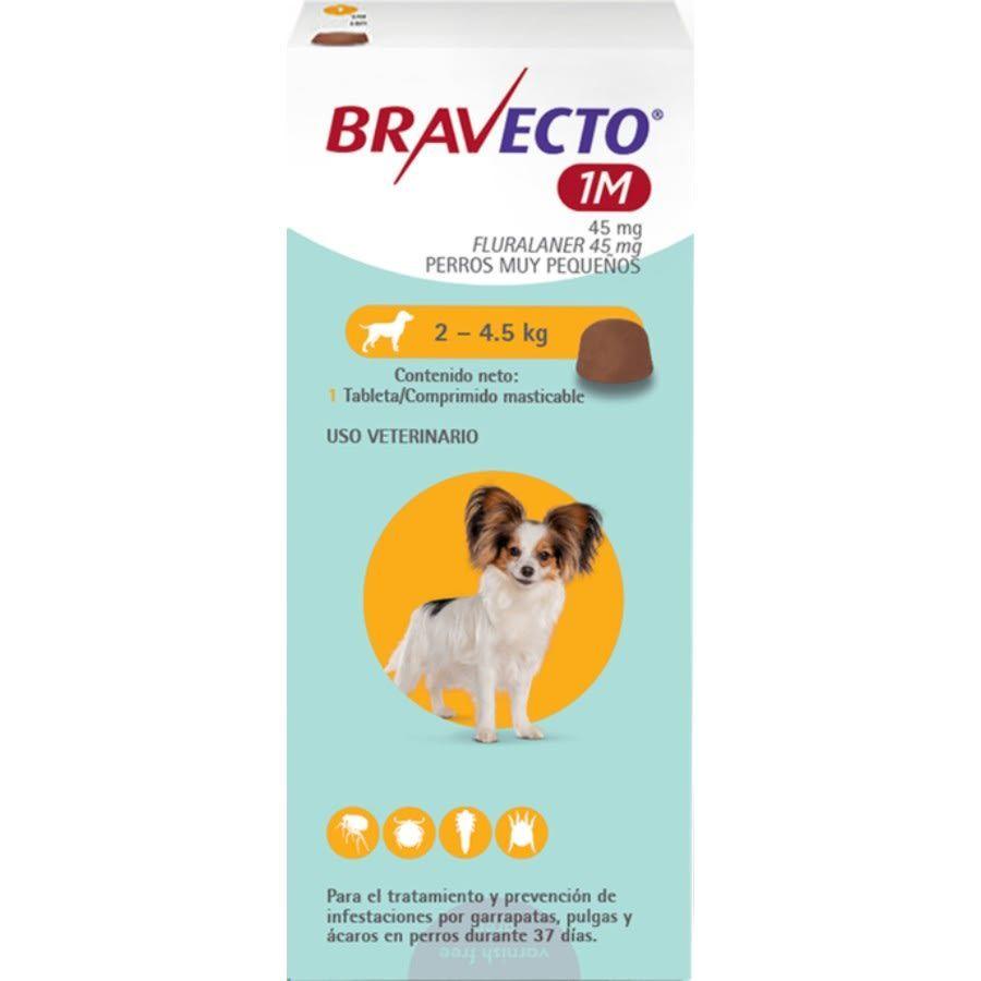 BRAVECTO PERRO 1 MES X 1 TABLETA 2 A 4,5 KG-0