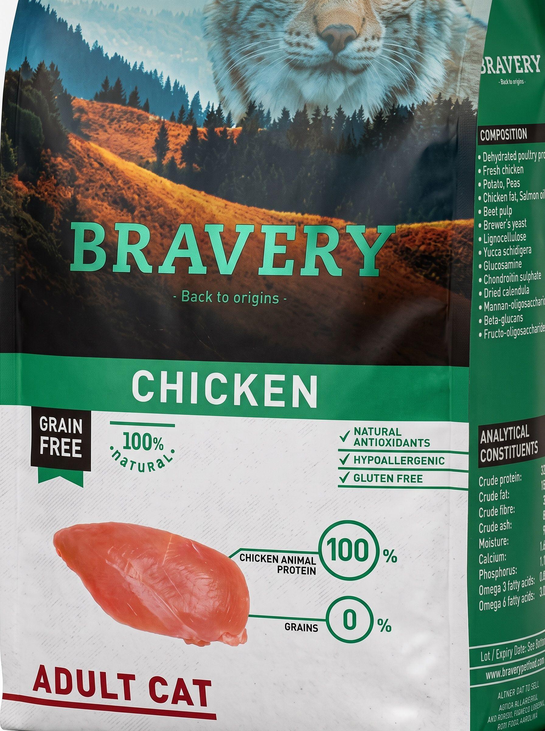 Alimento Bravery Gato Adulto Chicken 7kg-2