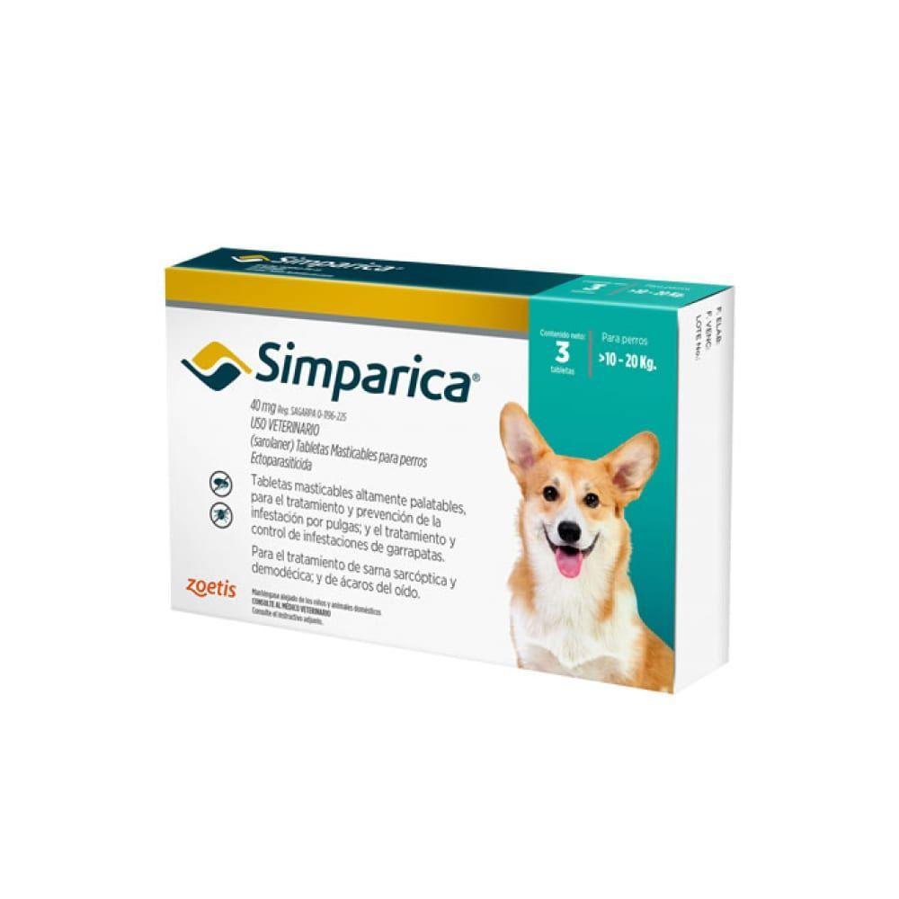 Simparica antiparasitario 10 a 20 kg x 3 comprimidos-0