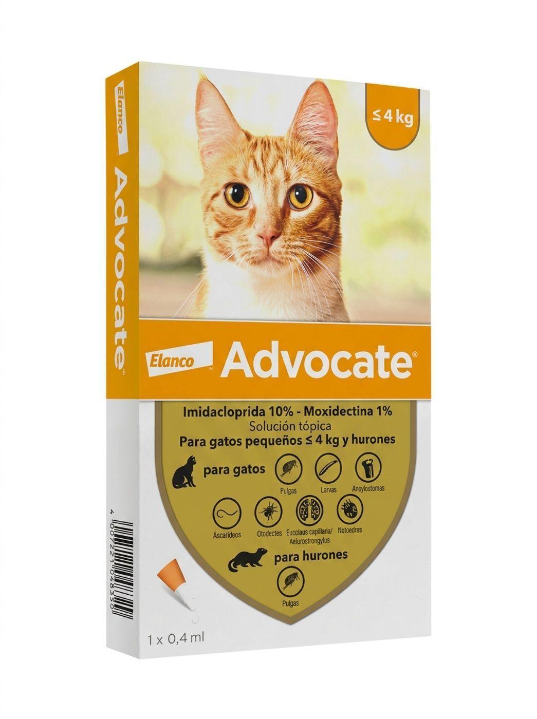 Advocate Pipeta Gato hasta 4 Kg Antiparasitario-0