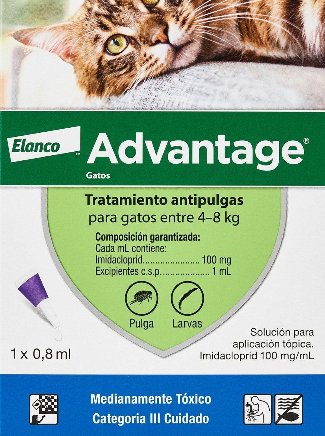 ADVANTAGE PIPETA ANTIPULGAS GATOS DE 4 A 8 KG-2