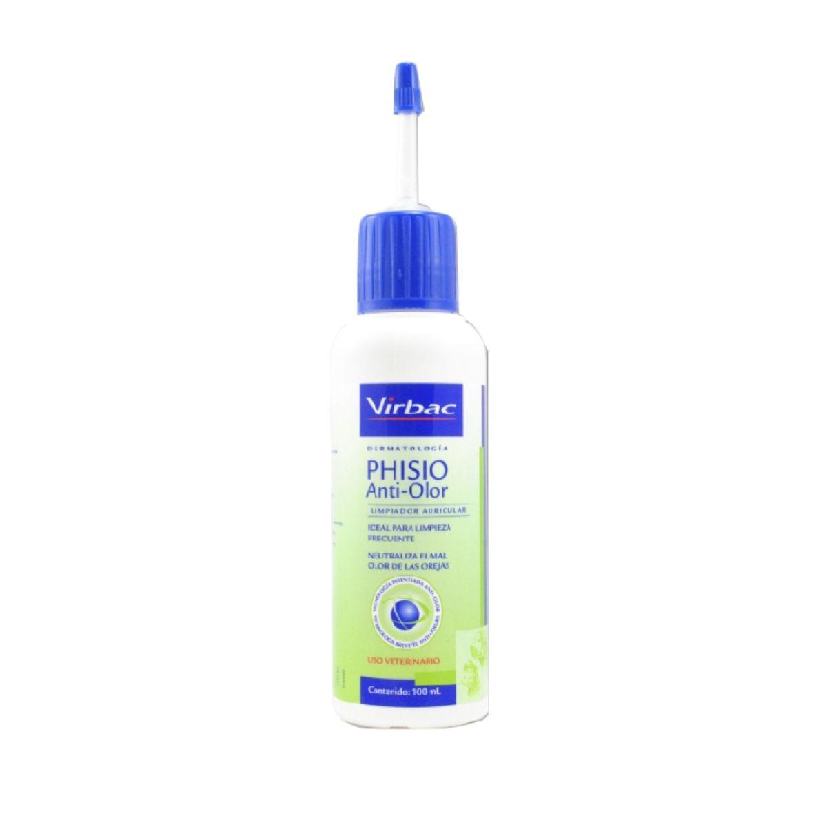 VIRBAC PHISIO LIMPIADOR DE OIDOS PERROS Y GATOS ANTI-OLOR 100 ML-0