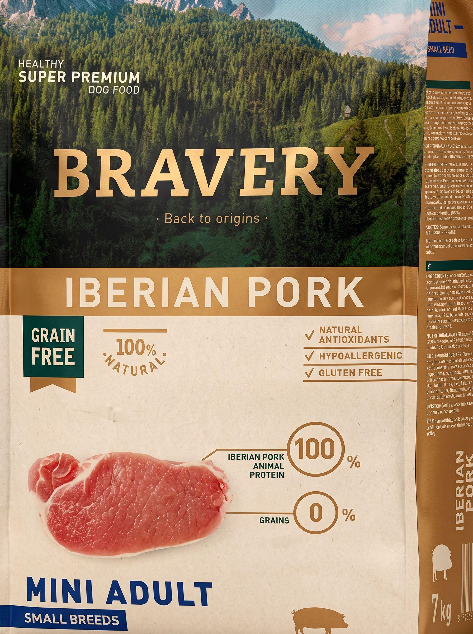 Bravery Iberian Pork Large Medium Adulto Perro 12 Kg-2