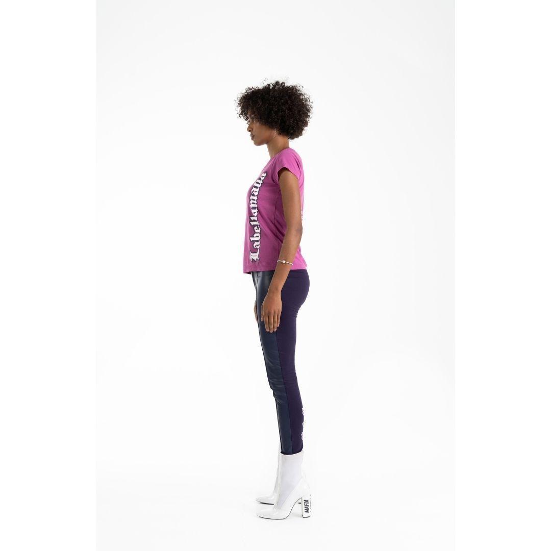 Polera Fucsia Letras Blancas-5