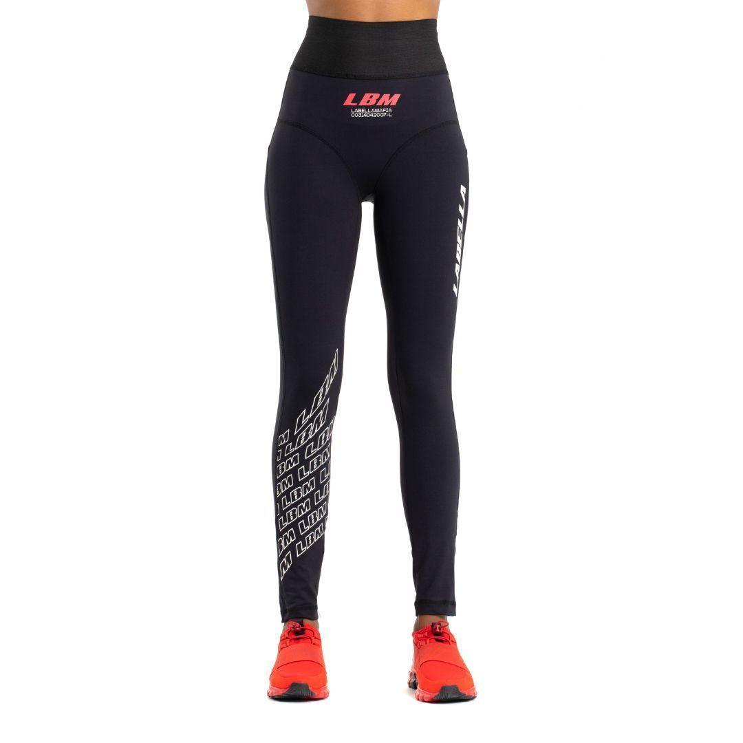 Leggins Negra con letras rojas-4