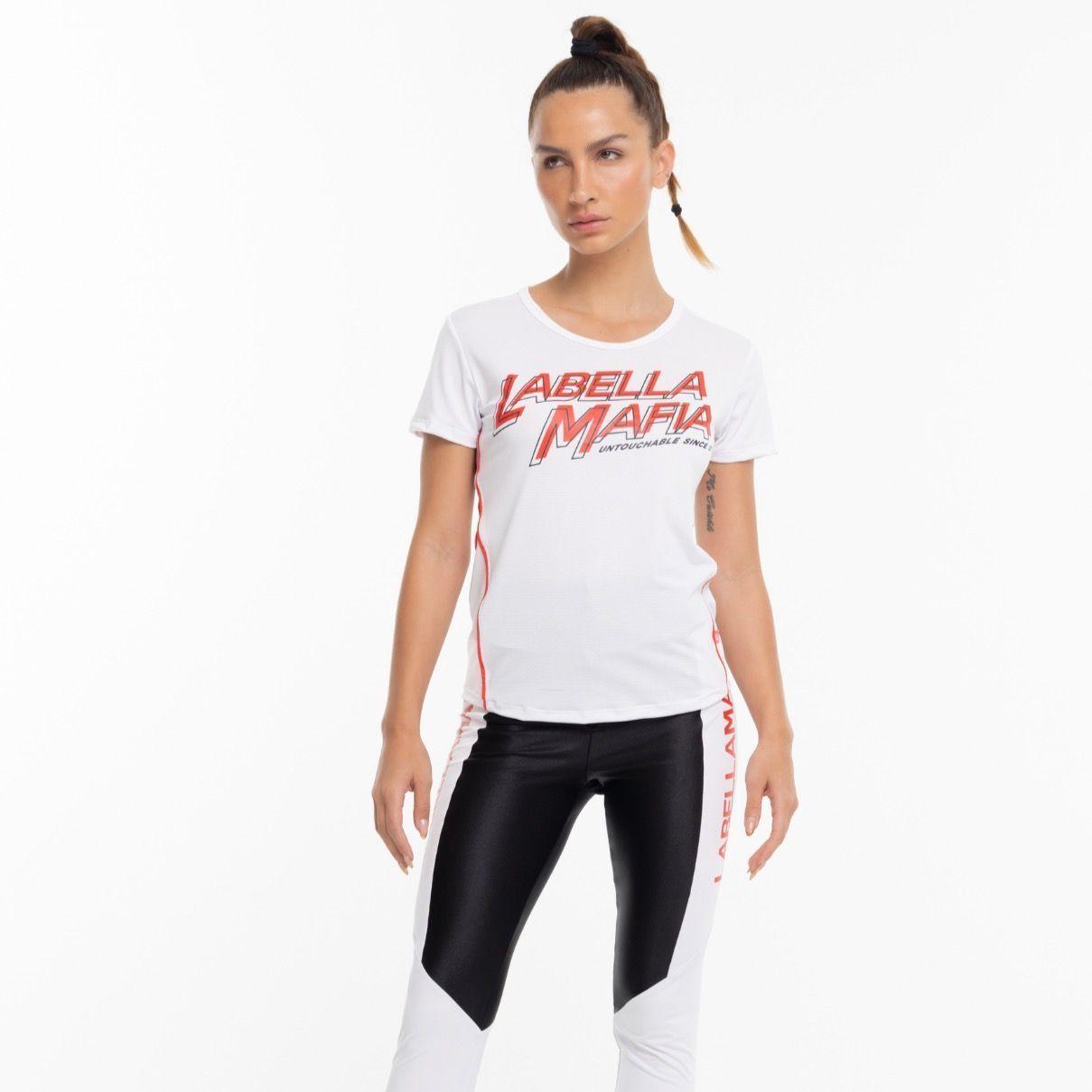 Polera LaBella Blanco y Rojo-0
