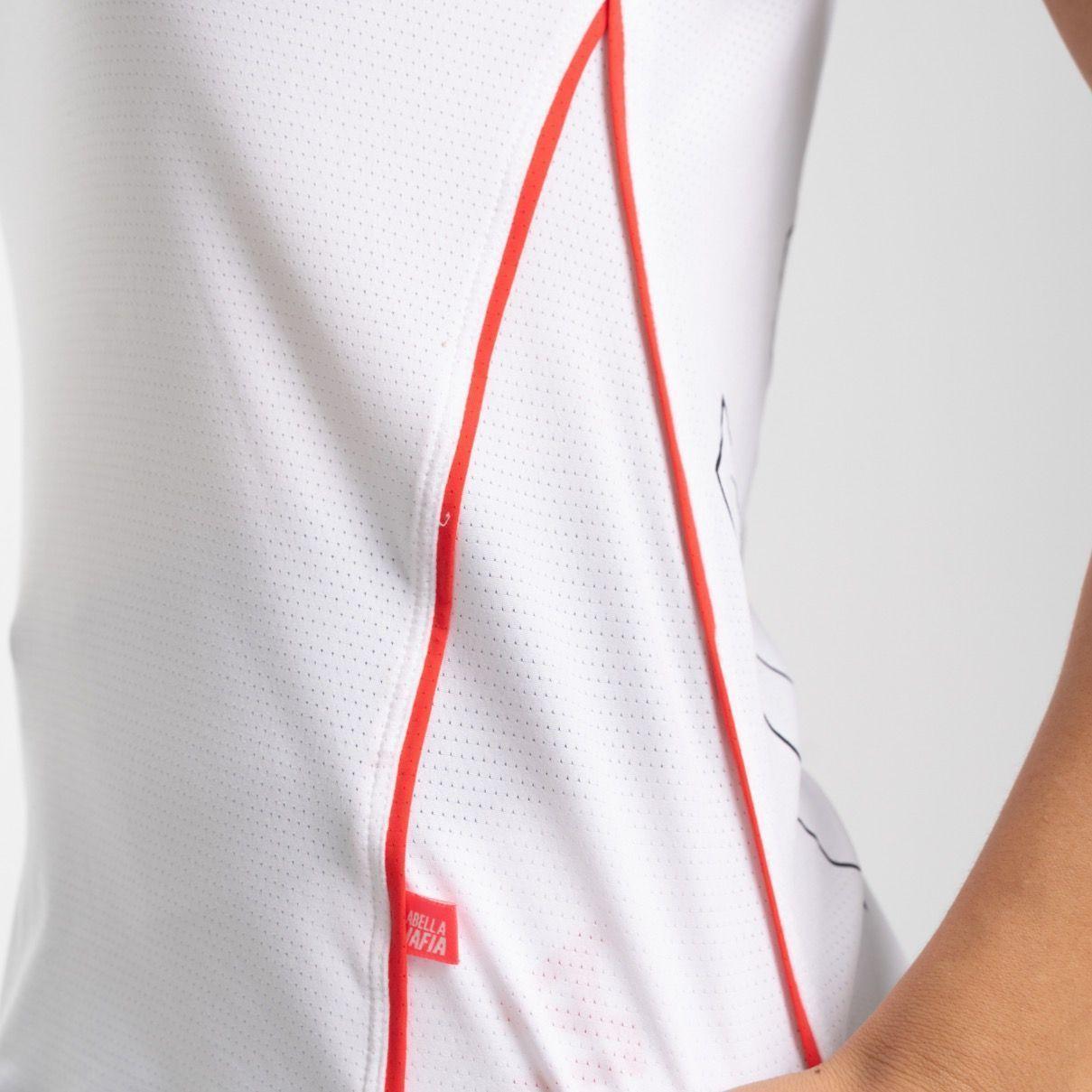 Polera LaBella Blanco y Rojo-4