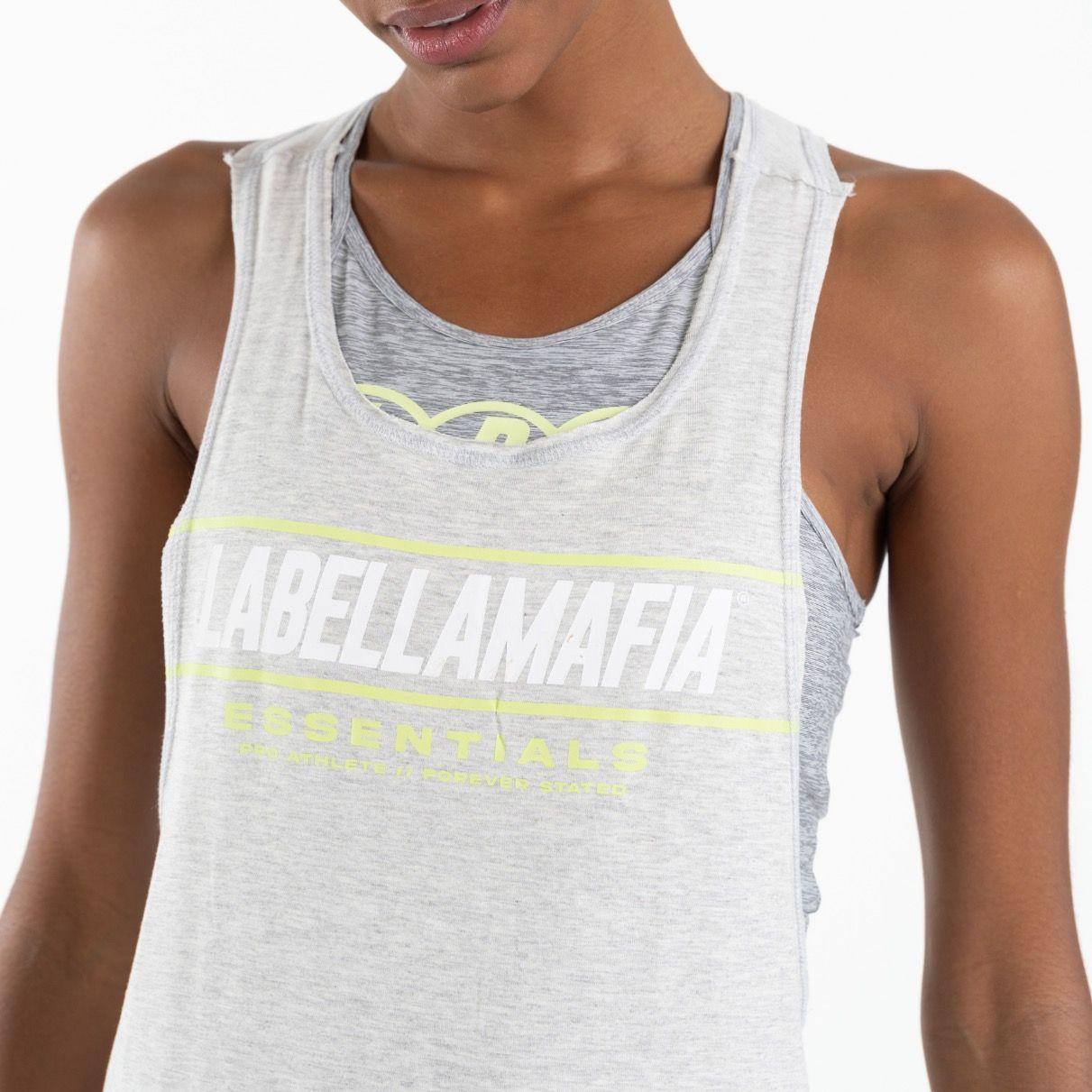 Polera Gris Sin Mangas Letras Blancas-2